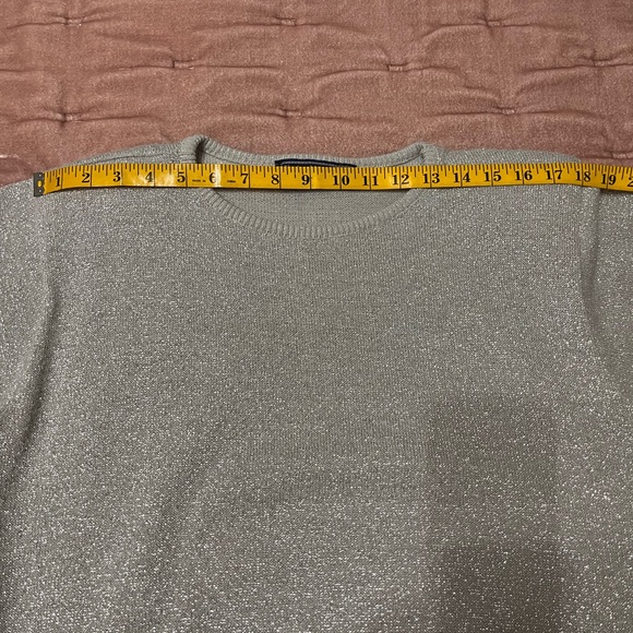 Norton McNaughton sparkly silver short sleeved 
Sweater - Picture 4 of 7